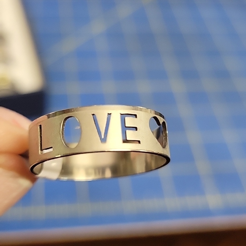 LOVE heart Stainless Steel Size 11
